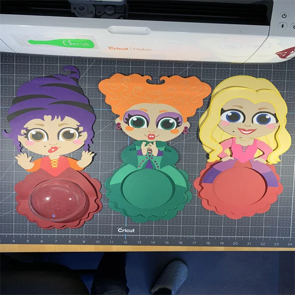 3 Witches Candy Holder SVG File, Sarah and Mary Candy Holder