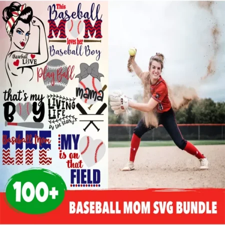 baseball mom svg​ Bundle - Perfect Designs for Proud Moms ⚾️