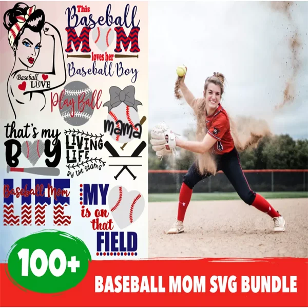 baseball mom svg Bundle - Perfect Designs for Proud Moms ⚾️