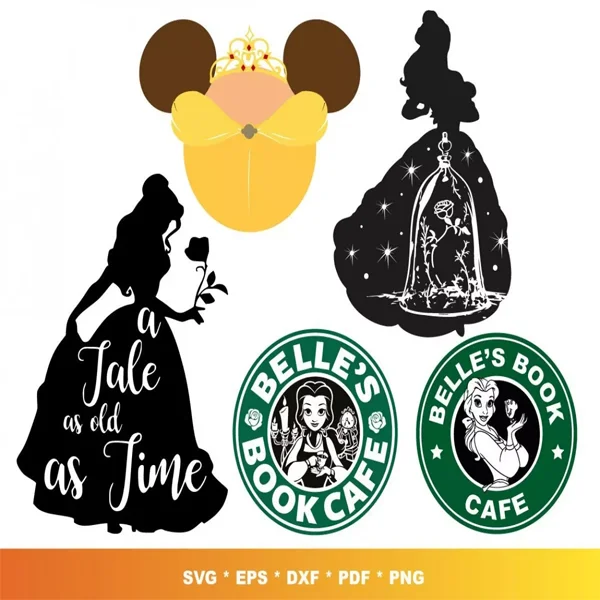 belle svg Bundle – Beautiful Designs for Disney Fans