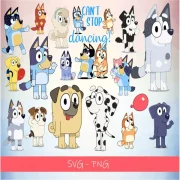 Bluey svg Bundle – Perfect for Fun Crafts