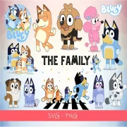 Bluey svg Bundle – Perfect for Fun Crafts