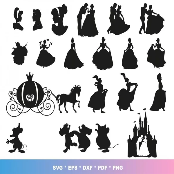 cinderella svg​ Bundle100+