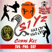 Cobra kai svg Bundle – Unique Designs for Karate Lovers