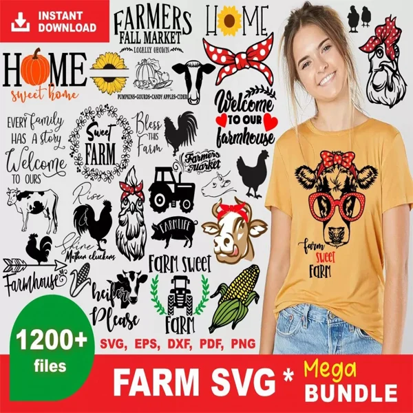 farm svg​ Bundle – Great for Cricut and Silhouette
