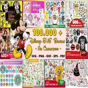 Kids disney svg bundle 100.000+