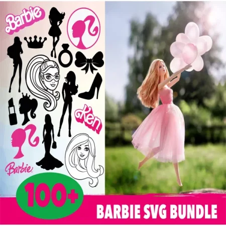 barbie svg​ Bundle 100 +