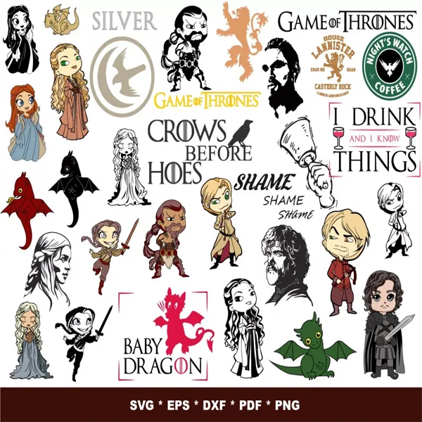 game of thrones svg​ Bundle – Unique Designs for True Fans ⚔️