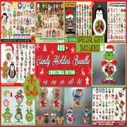 400 christmas candy holders SVG Bundle